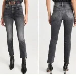 MOTHER The Insider Crop Step Fray Jeans in Save Your Soul  Size 29